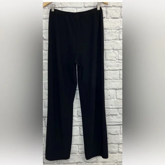 ROZ & ALI DRESSY EMBELLISHED BLACK PANTS SIZE L - Picture 2 of 5